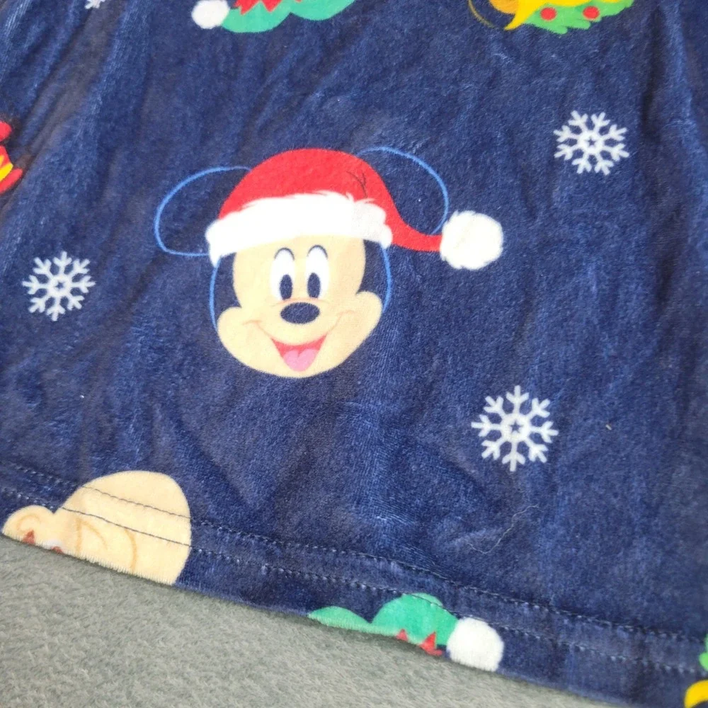 Disney Pajama Top Boys 4/5 Blue Disney 100 Christmas Character Fleece D1003BLLWM